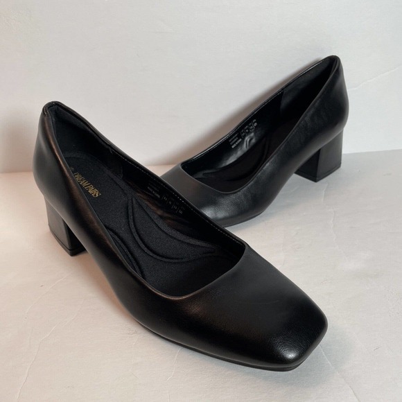 Dream Pairs 5.5 Women Low Block Heel Square Toe Comfort Dress Slip On Pump Shoes - Picture 2 of 13